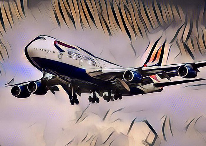British Airways 747 From Creative Bubble Art